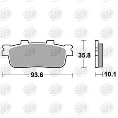 ΤΑΚΑΚΙΑ BRK ΠΙΣΩ 948 SM1 (FA427) PEOPLE 125-200/250/300 (R), X-CITING 300 (R),SYM JOYRIDE 300(R) - (ΙΤΑ)