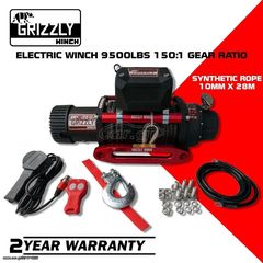 Grizzly Winch 9500lbs synthetic rope  