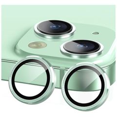 Camera Lens Protector Tempered Glass for iPhone 15 / 15 Plus Light Green