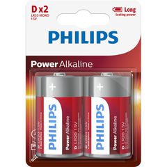 PHILIPS ΜΠΑΤΑΡΙΑ LR20 D 1,5V POWER ALKALINE 2 ΤΕΜ