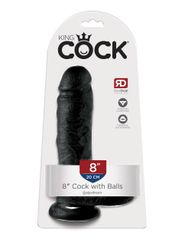 Μαύρος Ρεαλιστικός Δονητής King Cock 8" της Pipedream