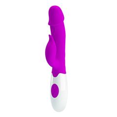 Pretty Love Peter Silicone Rabbit Vibrator -  Purple