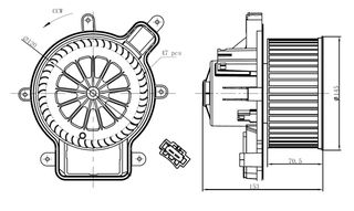 Ανεμιστήρας εσωτερικού χώρου DS DS 5; CITROEN DS5; PEUGEOT 3008, 5008, 5008 I, 5008 II 1.2-2.0DH 06.09-