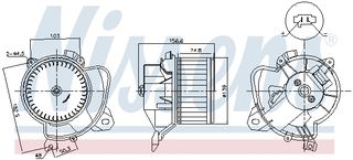 Ανεμιστήρας εσωτερικού χώρου FIAT DOBLO, DOBLO CARGO, FIORINO, FIORINO/MINIVAN, LINEA, QUBO, TIPO 1.3D-2.0D 10.06-