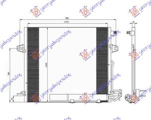 Ψυγείο Α/C (58.7x52.8x18) Αυτόματο / MERCEDES ML (W164) 05-11 / 2515000054 - 1 Τεμ