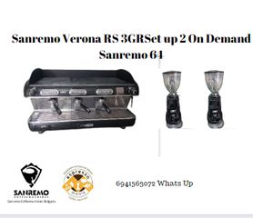 SANREMO VERONA RS 3 GR SET UP 2 GRINDER ON DEMAND SANREMO 64