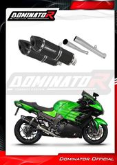 Dominator Εξάτμισεις Διπλά Τελικά HP5 Black S.Steel/Carbon End Kawasaki ZZR 1400 2012 - 2023(Με Σιγαστήρες)