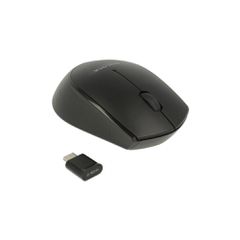 Οπτικό ασύρματο ποντίκι DELOCK 12526 USB-C receiver 3-button, μαύρο