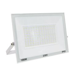 Προβολέας LED-SMD 100W 230V 4000K με ενδιάμεσο χρώμα φωτός 9000lm IP65 σε λευκό χρώμα