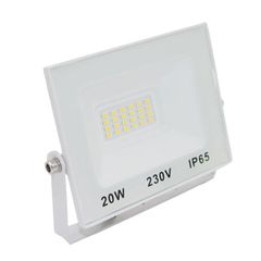 Προβολέας LED SMD 20W 230V με ψυχρό χρώμα φωτός 6200K 1800lm ΙP65 σε λευκό χρώμα