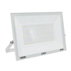 Προβολέας LED-SMD 100W 230V με ψυχρό χρώμα φωτός 6200K IP65 σε λευκό χρώμα