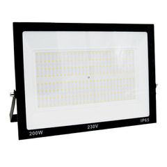 Προβολέας LED SMD 200W 230V με ενδια΄μεσο χρώμα φωτός 4000K 18000lm IP65 σε μαύρο χρώμα