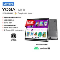 Σφραγισμένο, καινούριο, tablet Lenovo Yoga Tab 11 11" με WiFi (4GB/128GB) Storm Grey, εγγύηση επίσημης ελληνικής αντιπροσωπείας, απόδειξη μεγάλης αλυσίδας, ram 4gb / rom 128gb