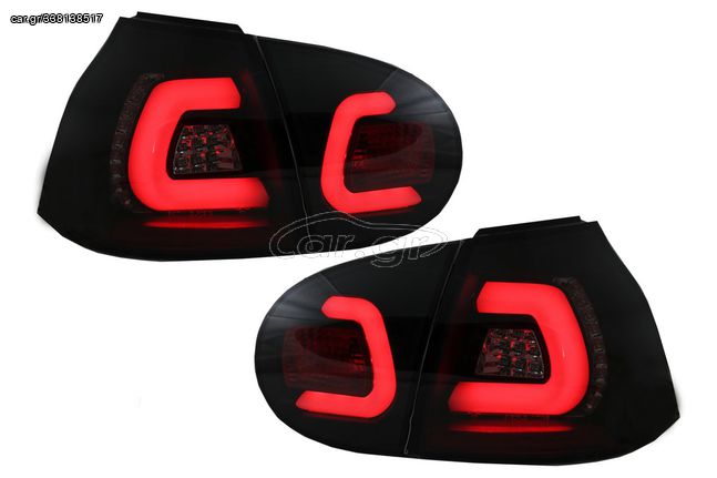 ΦΑΝΑΡΙΑ ΠΙΣΩ Taillights LED Bar VW Golf V 5 (2004-2009) Smoke Black Urban Style