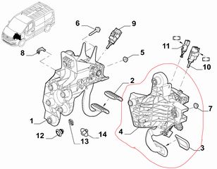 ΠΕΤΑΛ ΣΥΜΠΛΕΚΤΗ ΓΝΗΣΙΟ FIAT TALENTO 2016-2021