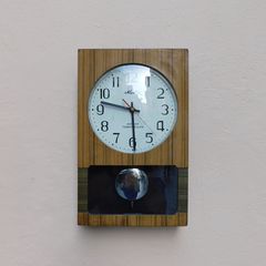 Ρολόι επιτοίχιο ξύλινο, ιαπωνικό - MEIKO, περίπου 70 ετών.