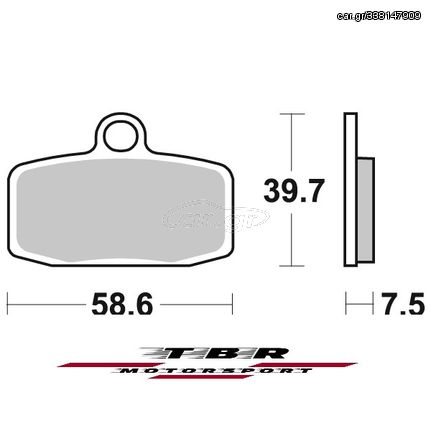 ΟΡΓΑΝΙΚΑ ΤΑΚΑΚΙΑ SP ORGANIC BRAKE PADS SP TBR955