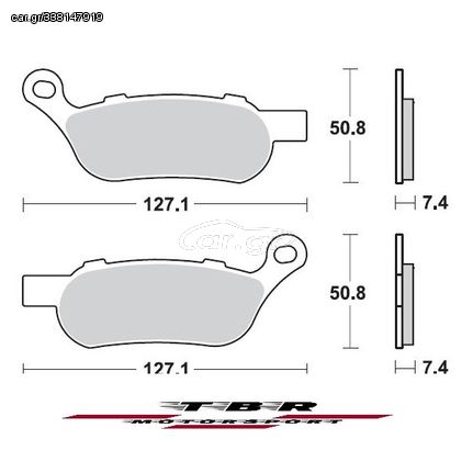 ΟΡΓΑΝΙΚΑ ΤΑΚΑΚΙΑ SP ORGANIC BRAKE PADS SP TBR944