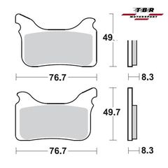 ΤΑΚΑΚΙ BRAKE PADS TBR931 APRILIA  SXV 450 05