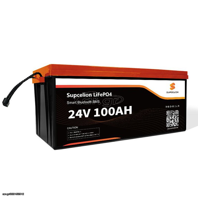 Μπαταρία lifepo4 24V 100Ah SMART BLUETOOTH ΔΩΡΕΑΝ ΜΕΤΑΦΟΡΙΚΑ