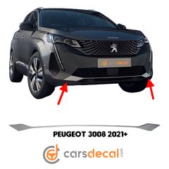 Peugeot 3008 2021+ Διακοσμητικό Εμπρός Προφυλακτήρα
