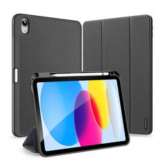 Dux Ducis Domo case for iPad 10.9'' 2022 (10 gen.) cover with space for Apple Pencil stylus smart cover stand black