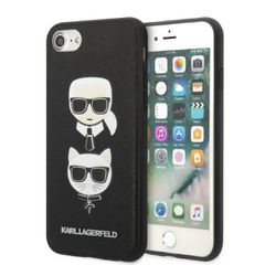 Karl Lagerfeld KLHCI8SAKICKCBK iPhone 7/8 / SE 2020 / SE 2022 black/black hardcase Saffiano Karl Head