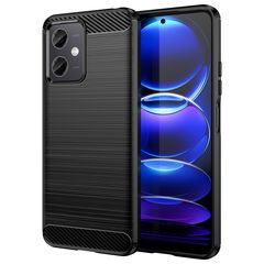 Carbon Case for Xiaomi Poco X5 5G / Redmi Note 12 5G flexible silicone carbon cover black