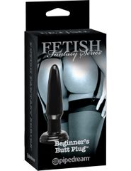 Fetish Fantasy Beginners Butt Plug Μαύρο OS
