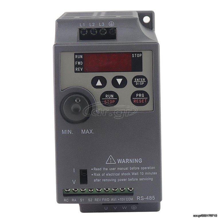 Inverter Ρυθμιστής Στροφών τριφασικό 4.kW/ 5,00Hp.