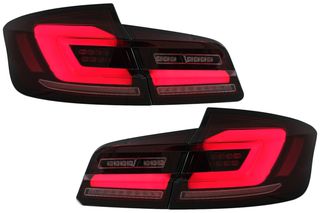ΦΑΝΑΡΙΑ ΠΙΣΩ Full LED Bar Taillights BMW 5 Series F10 (2011-2017) Red Smoke Dynamic Sequential Turning Signal