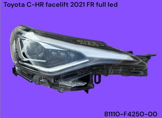 TOYOTA C-HR FACELIFT 2019-2023 ΜΕΤΑΧΕΙΡΙΣΜΕΝΑ ΑΝΤΑΛΛΑΚΤΙΚΑ ( φανάρι εμπρός δεξί συνοδηγού full led με κωδικό 81110-F4250-00 )