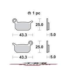 ΤΑΚΑΚΙ BRAKE PADS TBR897 HUSQVARNA  EE 0 19