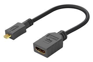 GOOBAY καλώδιο micro HDMI σε HDMI 58683, 4K/60Hz, 0.15m, μαύρο