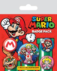 Super Mario Pin-Back Buttons 5-Pack