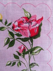 Μαντήλι τσέπης με λουλούδια ροζ