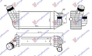 Ψυγείο Intercooler 2.0 HDI HYBRID Πετρέλαιο (300x147x76) ΠΑΡΟΧΕΣ Φ 60-40 / CITROEN DS5 11-15 / 0384.P8 - 1 Τεμ