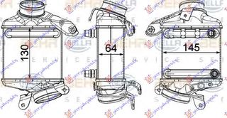 Ψυγείο Intercoller  4,0-4,4 Βενζίνη (130x144x64) (& GT/F07) / BMW SERIES 6 (F13/12/06) COUPE/CABRIO 11-15 / 13717575405 - Αριστερό - 1 Τεμ