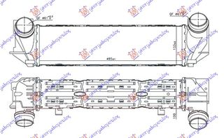 Ψυγείο Intercooler 1.6-2.0 BENZINH (495x133x100) / BMW SERIES 5 (F10/11) 10-13 / 17117618769 - 1 Τεμ