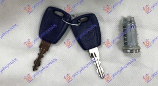 Αφαλός Πόρτας (3ΤΕΜ) (1 Αφαλός - 2 ΚλειδίΑ) (ΤΥΠΟΣ ΚλειδίΟΥ Με ΔΟΝΤΙΑ - Μπλε) / FIAT PANDA NEW 12- / 71751550 - 1 Τεμ