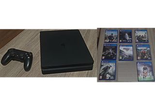 Sony PS4 Slim 500GB με χειριστήριο και 8 παιχνίδια