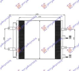 Ψυγείο A/C 2.5-3.0-4.2 BENZINH (52.2x45.2x1.6) / JAGUAR XKR CABRIO 00-08 / XR856373 - 1 Τεμ