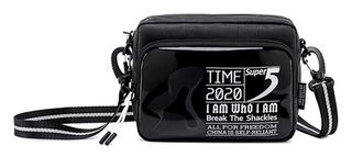 SUPER FIVE τσάντα ώμου K00111-BK, μαύρη
