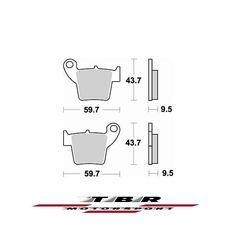 ΤΑΚΑΚΙ BRAKE PADS TBR886 FANTIC M. CABALLERO MOTARD 50 10