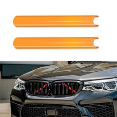 Διακοσμητική λωρίδα μπροστινής μάσκας για BMW Σειρά 1/2/3  F01 F02 F03 F04 08-15/ F06 12-18/ F07 09-17/ F10 F18 09-16/ F11 F12 09-18/ F13 11-17/ F39 17-19/ F48 14-19 M Sport Styling Πορτοκαλί Χρώμα