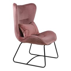 RASEL ΜΠΕΡΖΕΡΑ 77x67x113Ycm ΥΦΑΣΜΑ VELVET DUSTY PINK/ΜΕΤΑΛΛΙΚΑ ΠΟΔΙΑ ΣΕ ΜΑΥΡΟ ΧΡΩΜΑ