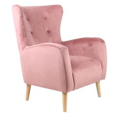 MISSY ΜΠΕΡΖΕΡΑ 74x70x88Ycm ΥΦΑΣΜΑ VELVET DUSTY PINK/ΞΥΛΙΝΑ ΠΟΔΙΑ ΣΕ ΦΥΣΙΚΟ ΧΡΩΜΑ