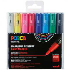 Posca - PC1MC - Extra Fine Tip Pen, 8 pc / Toys