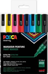 Posca - PC3M - Fine Tip Pen - Basic Colors, 8 pc / Toys