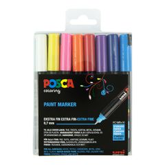 Posca - PC1MR - Extra Fine Tip Pen - Basic Colors, 16 pc / Toys